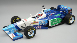 Benetton F1 B196 Team Renault Mild Seven #3 J.Alesi Brazilian GP 1996 Rain Tyres with Pilot Figure 1:18 Tecnomodel