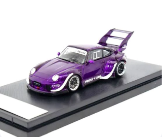 Porsche RWB 993 With High Tail purple 1:64 Street Weapon