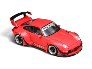 Porsche RWB 993 With Low Tail red 1:64 Street Weapon