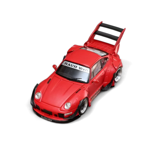 Porsche RWB 993 With High Tail red 1:64 Street Weapon