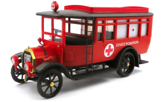 Fiat 15 Ter 1920 Omnibus Ambulanza Civici Pompieri 1:43 Rio Models