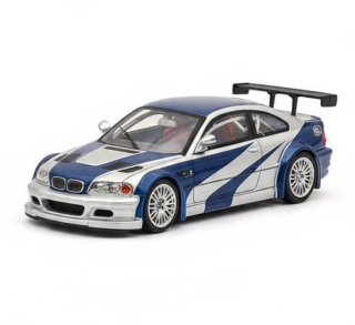 BMW NFS M3 GTR silver/blue 1:64 Street Weapon