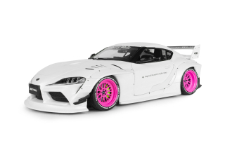 Toyota GR Supra Liberty Walk Body Kit 2025 white/pink 1:18 Solido
