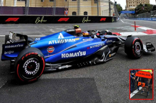 Williams FW47 Williams Racing #55 C.Sainz 3rd Azerbaijan GP 2025 with Pit Board 1:43 Spark