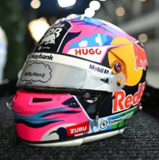 Helmet - Visa Cash App RB F1 Team - Liam Lawson - Singapore GP 2025 1:5 Spark
