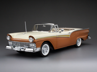 Ford Fairlane 500 Skyliner 1957 bronze/colonial white 1:18 Sun Star