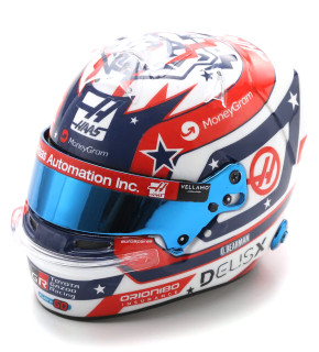 Helmet - MoneyGram Haas -Ollie Bearman - US GP 2025 1:5 Spark