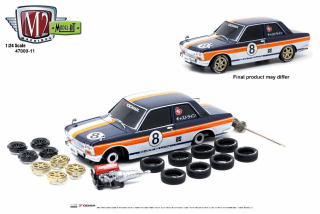 Datsun 510 1970 blue/orange/white 1:24 M2 Machines
