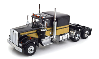 Kenworth W900 Tractor Truck 3-Assi 1989 black/gold 1:18 Road Kings