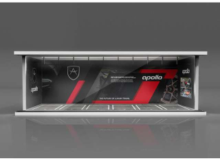 Parking Garage *apollo with light* white/black 1:64 Black Box Diorama