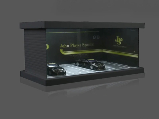 Diorama *JPS parking lot* gold/black 1:64 Black Box Diorama