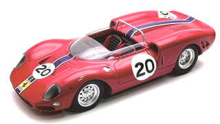 Ferrari 365 P2 4.4L V12 Spider #20 P.Rodriguez 2nd 500KM Bridgehampton 1965 1:18 Tecnomodel