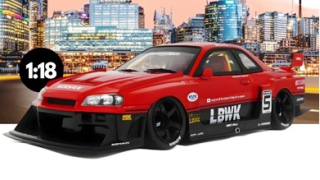 Nissan Skyline R34 GT-R LB Super Silhouette 2020 red 1:18 GT Spirit