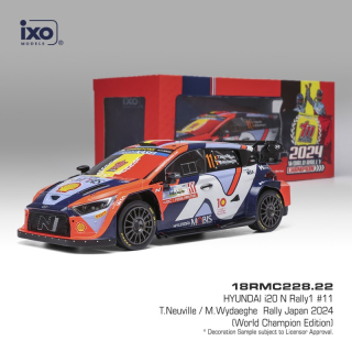 Hyundai i20 N Rally1 #11 Neuville/Wydaeghe WRC Rally Japan 2024 1:18 Ixo Models