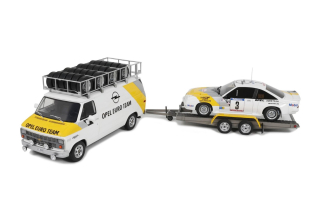 Rally Pack - Chevrolet G30 Assistance Van with Trailer + Opel Manta Gr.B #3 G.Fréquelin Tour de Corse 1984 1:18 OttOmobile