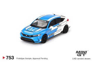 Honda Civic Type R #3 2023 Pace Car Blue 1:64 Mini GT