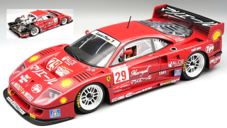 Ferrari F40 LM 3.5L Turbo V8 #29 Angelelli/Ota BPR Suzuka 1996 with Opening Rear Trunck and Engine Part (magnetic system) 1:18 Tecnomodel