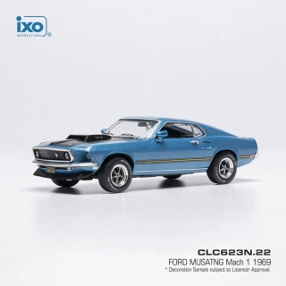 Ford Mustang Mach 1 1969 blue 1:43 Ixo Models