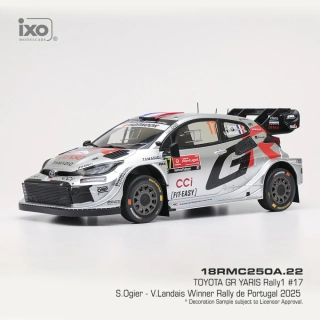 Toyota GR Yaris Rally1 #17 Ogier/Landais Winner Rally de Portugal 2025 1:18 Ixo Models