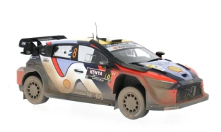 Hyundai i20 N Rally1 Team Shell Mobis WRT #8 Tänak/Järveoja 2nd Rally Kenya Safari 2025 1:18 Ixo Models