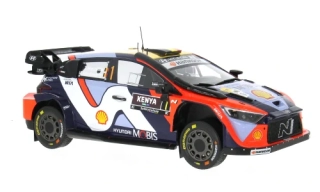 Hyundai i20 N Rally1 Team Shell Mobis WRT #1 Neuville/Wydaeghe 3rd Rally Kenya Safari 2025 1:18 Ixo Models