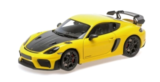 Porsche Cayman GT4 RS Weissach Package 2024 yellow 1:18 Minichamps 
