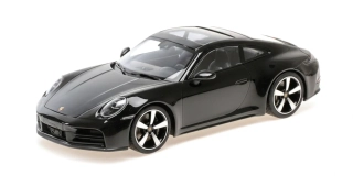 Porsche 911 (992.2) Carrera Coupe 2024 black metallic 1:18 Minichamps 