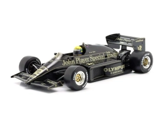 Lotus F1 97T Renault Turbo Team Lotus JPS #12 A.Senna Monaco GP 1985 with Engine Details 1:18 Werk83