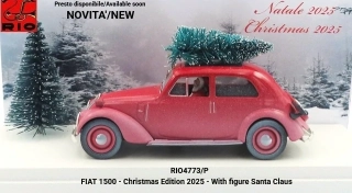 Fiat 1500 Christmas Edition with Santa Claus Figure 1:43 Rio Models