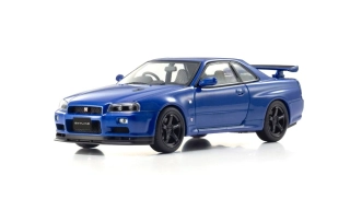 Nissan Skyline GT-R R34 V-SpecII 2001 blue 1:43 Kyosho