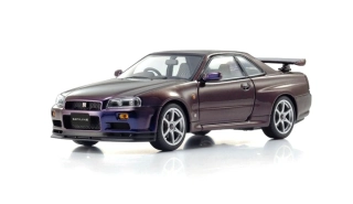 Nissan Skyline GT-R R34 V-SpecII 2001 purple 1:43 Kyosho