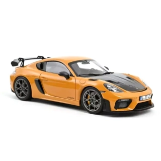 Porsche Cayman GT4 RS with Weissach 2023 Bahama yellow pack 1:18 Norev