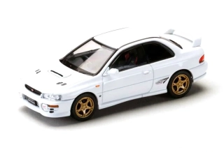 Subaru Impreza Pure Sports Coupe WRX Type R STI Version feather white 1:64 Hobby Japan
