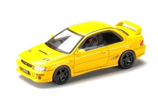 Subaru Impreza Pure Sports Coupe WRX Type R STI Version chase yellow 1:64 Hobby Japan