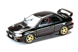 Subaru Impreza Pure Sports Coupe WRX Type R STI Version VWR Type Front Bumper black mica 1:64 Hobby Japan