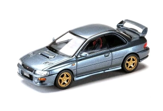 Subaru Impreza Pure Sports Coupe WRX Type R STI Version VWR Type Front Bumper cool grey metallic 1:64 Hobby Japan