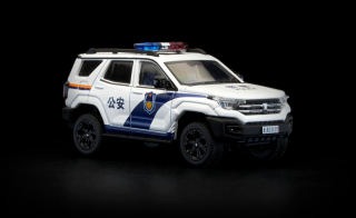 Toyota Land Cruiser LC100 Police white/blue 1:64 XCartoys