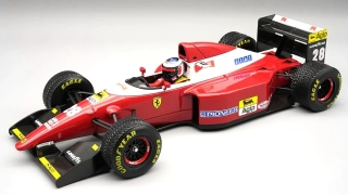 Ferrari F1 F93A Team Scuderia Ferrari #28 G.Berger European Donington Park GP 1993 with Pilot Figure and Rain Tyres 1:18 Tecnomodel
