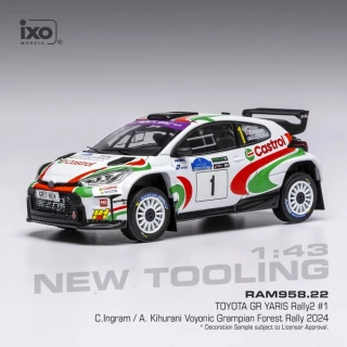 Toyota GR Yaris Rally2 #1 Ingram/Kihurani Rally WM Voyonic Grampian Forest Rally 2024 1:43 Ixo Models