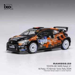 Toyota GR Yaris Rally2 #1 Potty/Herman Rally WM Rally Ypres 2024 1:43 Ixo Models