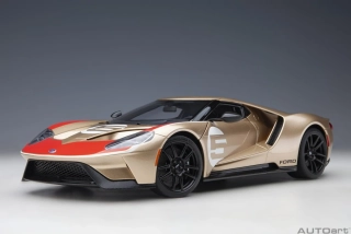 Ford GT 2022 64 Heritage Edition HOLMAN MOODY gold/red/white 1:18 AUTOart