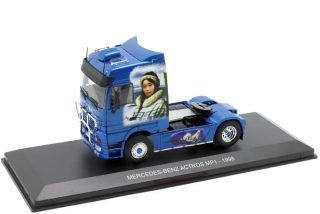 Mercedes-Benz Actros MP1 1998 blue with Eskimo Artic Airbrush 1:43 Hachette