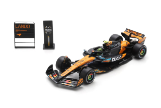McLaren MCL39 #4 L.Norris 3rd Abu Dhabi GP 2025 F1 Driver's World Champion 2025 with Pit Board 1:64 Spark 