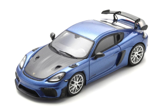 Porsche 718 Cayman GT4 RS Weissach Package 2023 cobalt blue metallic 1:43 Spark