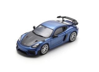 Porsche 718 Cayman GT4 RS Weissach Package 2023 cobalt blue metallic 1:43 Spark