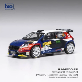 Škoda Fabia Rally2 #4 Wagner/Ostlender Rally WM Lavanttal Rally 2024 1:43 Ixo Models