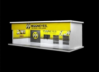 Parking Garage *Mooneye garage with light* yellow 1:64 Black Box Diorama 