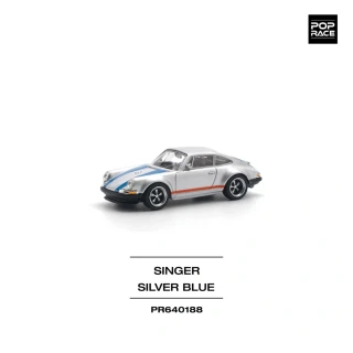 Porsche Singer Silver Blue 1:64 Pop Race