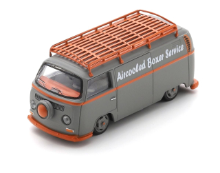 Volkswagen T2 Lowrider *Aircooled Boxer Service* grey/orange 1:64 Schuco