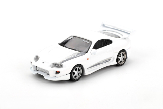 Toyota Supra MK4 (A80) 2014 Veilside Combat V-1 white pearl metallic 1:64 Mini GT